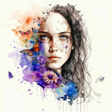 Gentle women's eyes — Diamond Painting Kit design