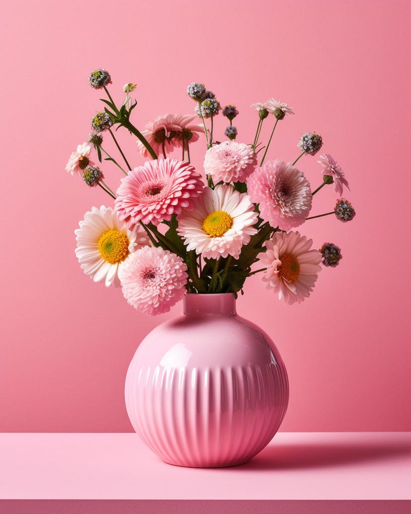 Flower vase in pink — Diamond Painting Kit design