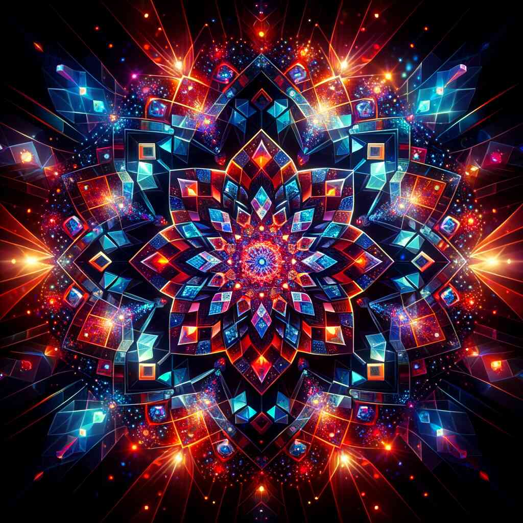 Mandala colorful on black — Diamond Painting Kit design