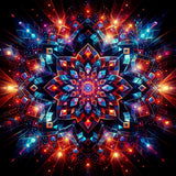 Mandala colorful on black — Diamond Painting Kit design