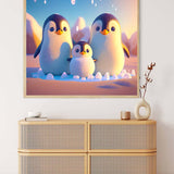 Penguin Family — Diamond Painting Kit, product view 3
