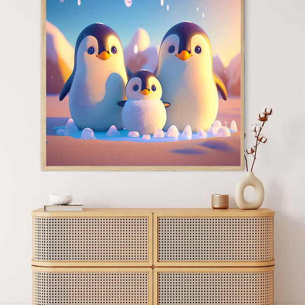 Penguin Family — Diamond Painting Kit, product view 3