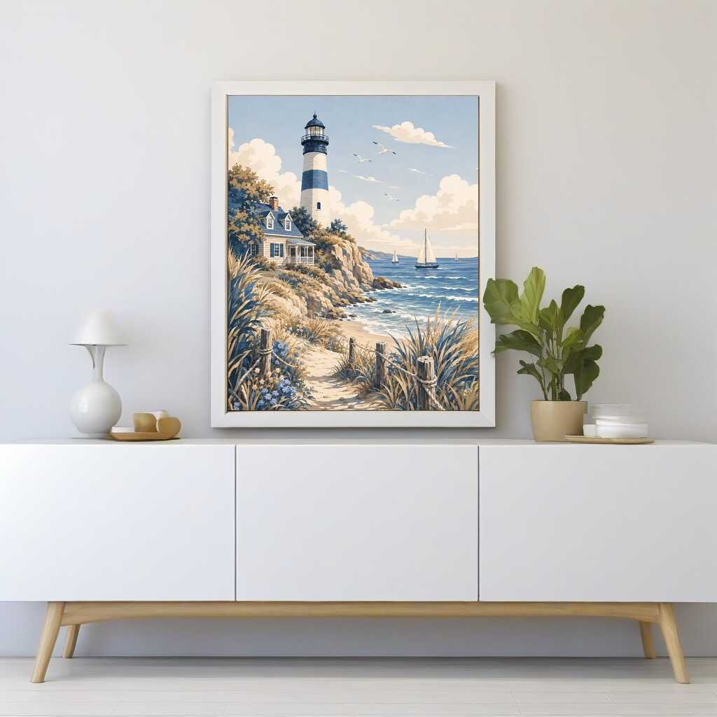 Coastal Lighthouse Magic — Diamond Painting Kit, product view 2