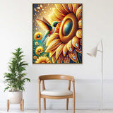 Sunflower Hummingbird — Diamond Painting Kit, product view 2