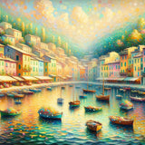 A Harbor Full of Boats — Diamond Painting Kit design