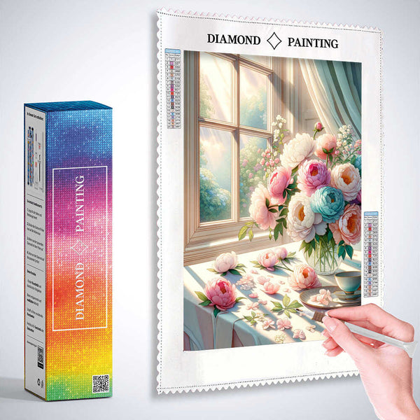 Peony tablecloth — Diamond Painting Kit, product view 3