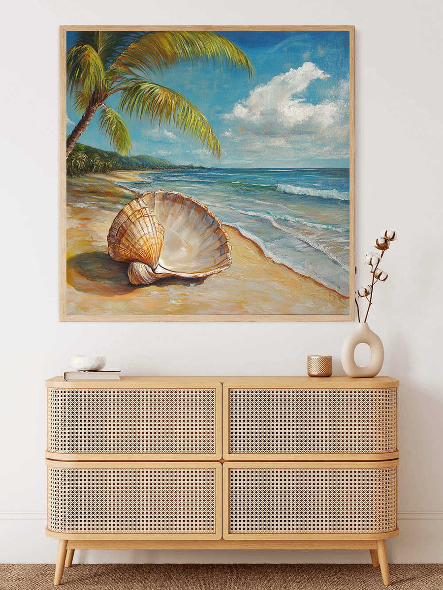 Seashells on Paradise Beach — Diamond Painting Kit, product view 2