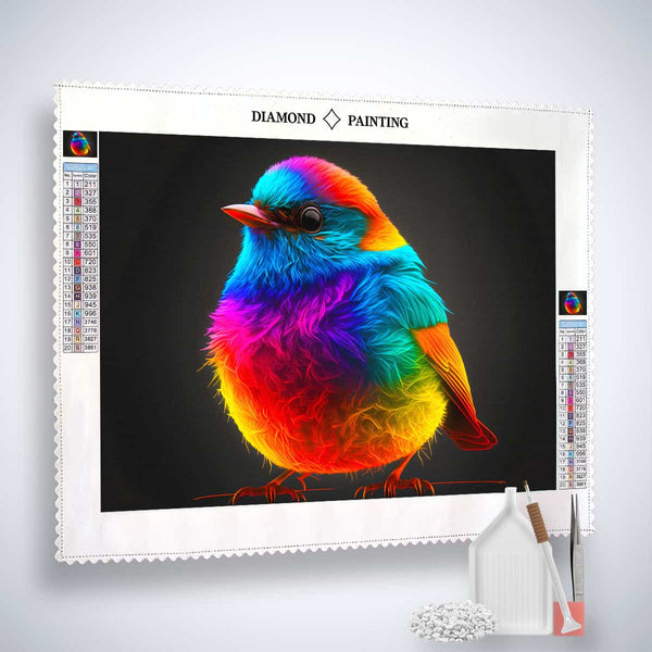 Neon Wavy Sitting — AB Diamond Painting Kit, product view 2