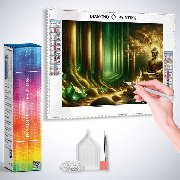 Buddha in the Forest — Diamond Painting Kit, product view 3