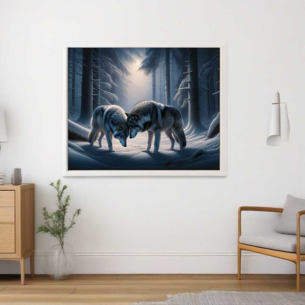 Wolves Following a Scent — Diamond Painting Kit, product view 2
