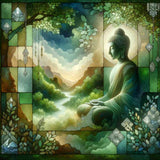 Buddha at the window — Diamond Painting Kit design