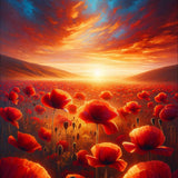 Poppies in the sunset — Diamond Painting Kit design