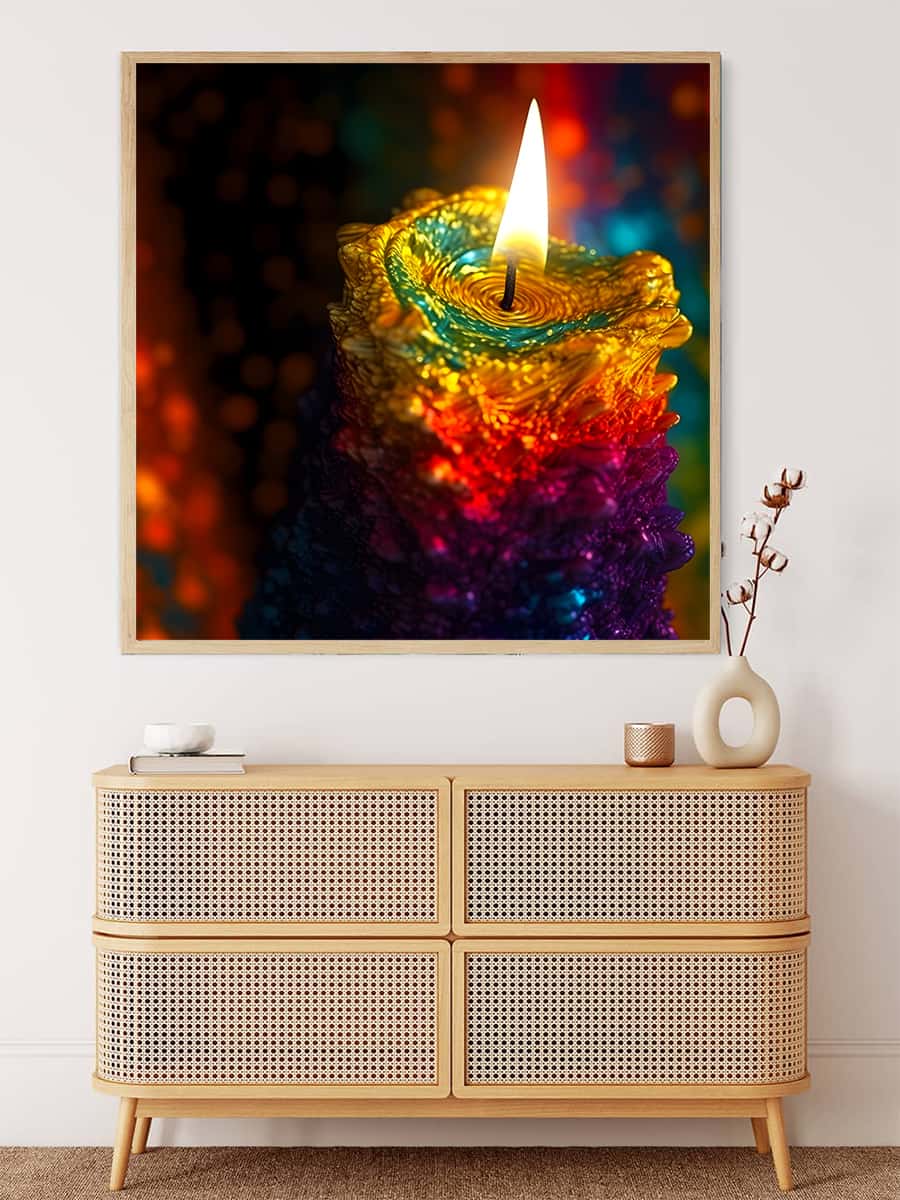Burning Candle — AB Diamond Painting Kit, product view 3