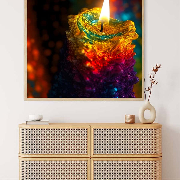 Burning Candle — AB Diamond Painting Kit, product view 3