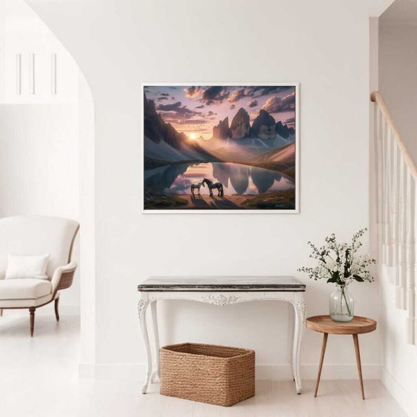 Horses at the Mountain Lake — Diamond Painting Kit, product view 2