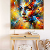 Woman abstract colorful — AB Diamond Painting Kit, product view 2