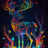 Glowing Deer — AB Diamond Painting Kit design