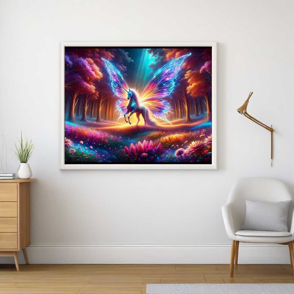 Unicorn in the Enchanted Forest — Diamond Painting Kit, product view 2