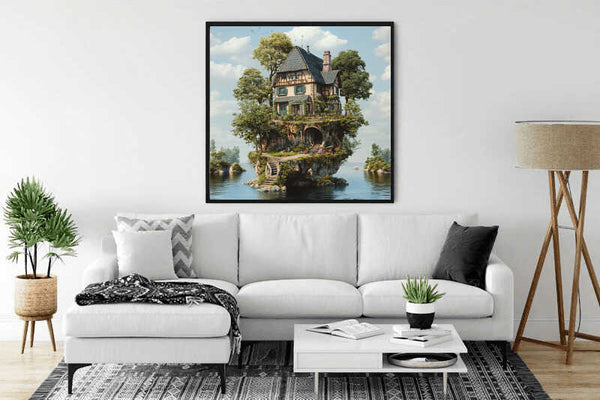 The House on the Dream Island — Diamond Painting Kit, product view 2