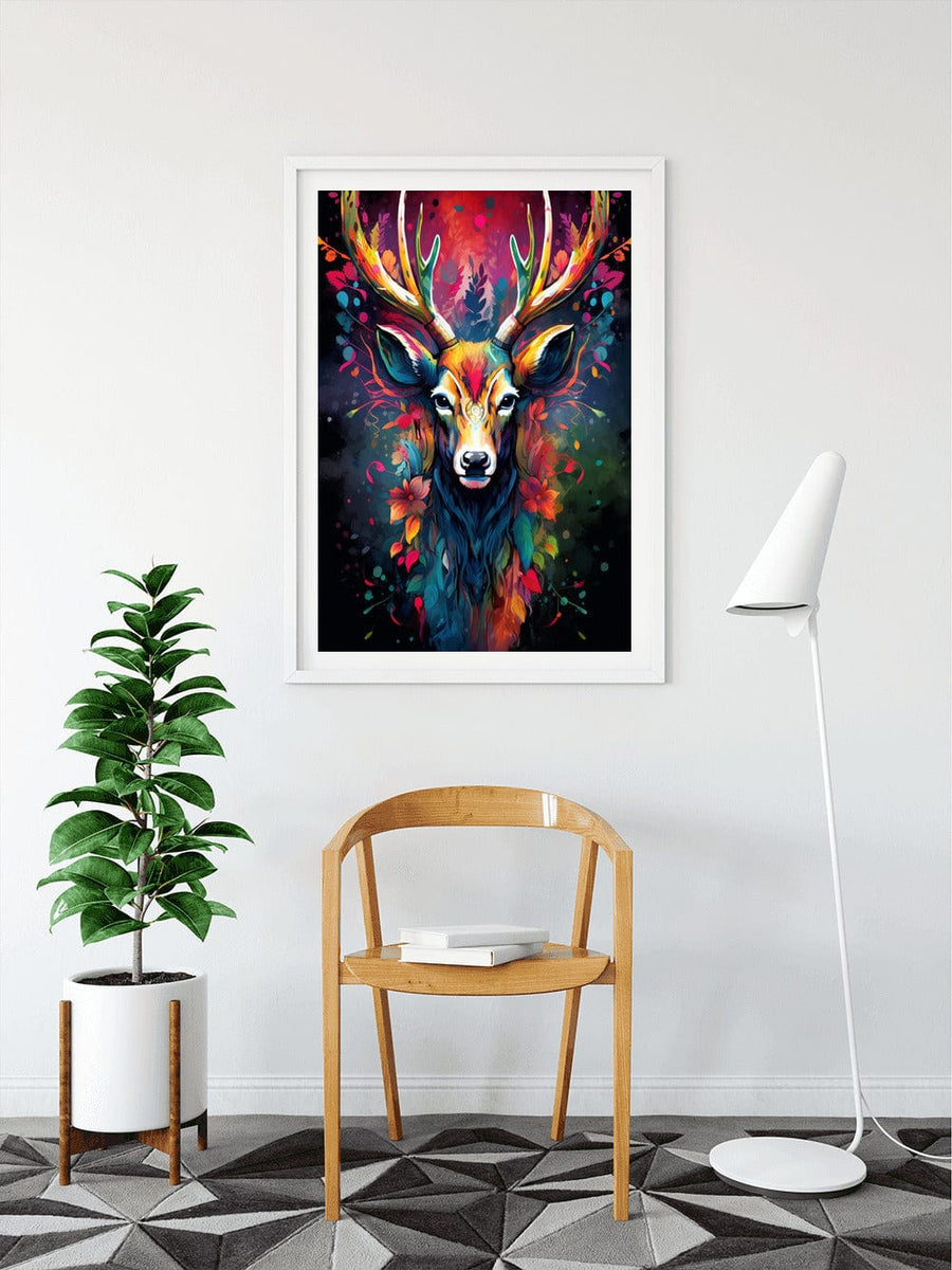 Mysterious stag — Diamond Painting Kit, product view 3
