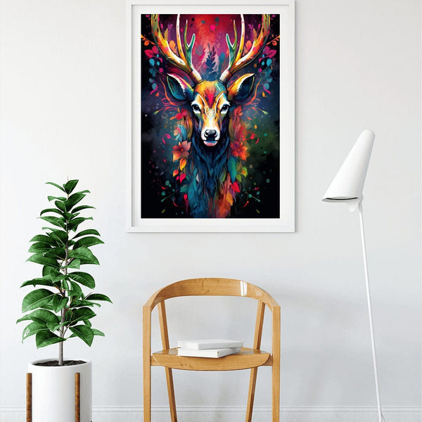 Mysterious stag — Diamond Painting Kit, product view 3