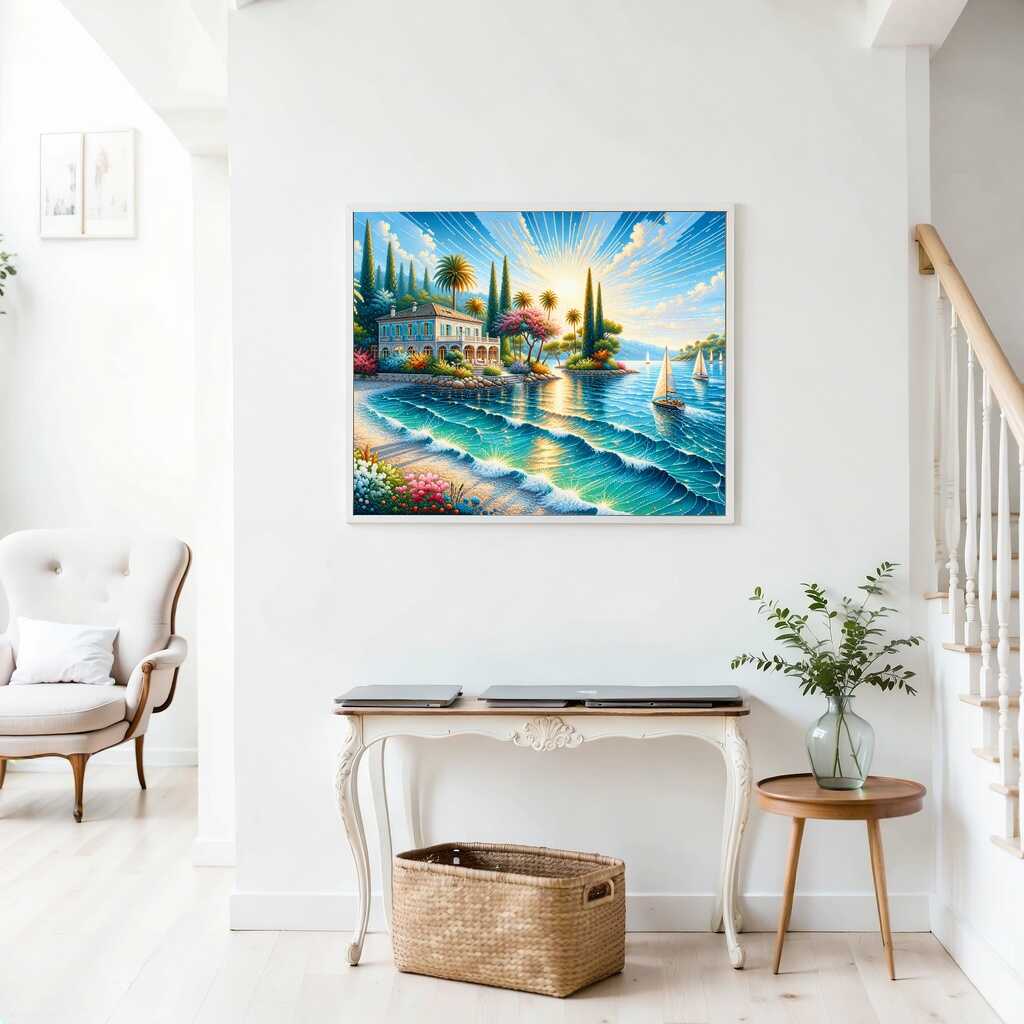 House at the seashore — Diamond Painting Kit, product view 2