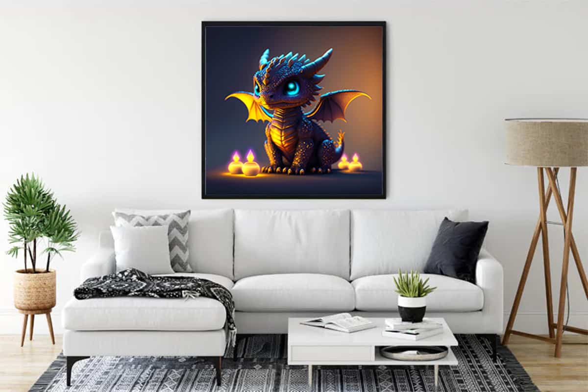 Dragon Dreams — Diamond Painting Kit, product view 3