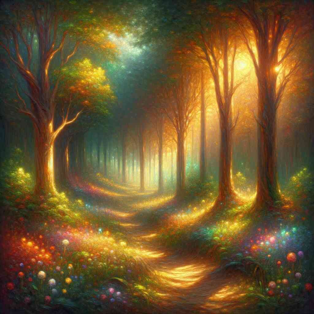 Forest glow — AB Diamond Painting Kit design