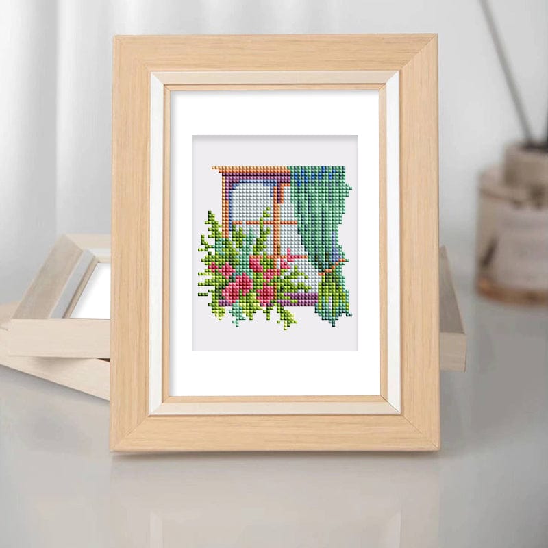 Floral Windows, Set of 12 — Mini Diamond Painting Set, product view 4
