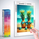 Pineapple with sunglasses — Diamond Painting Kit, product view 3