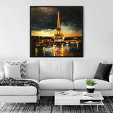 Golden Eiffel Tower at Dusk — Diamond Painting Kit, product view 2
