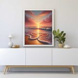 Two hearts on the beach — Diamond Painting Kit, product view 2