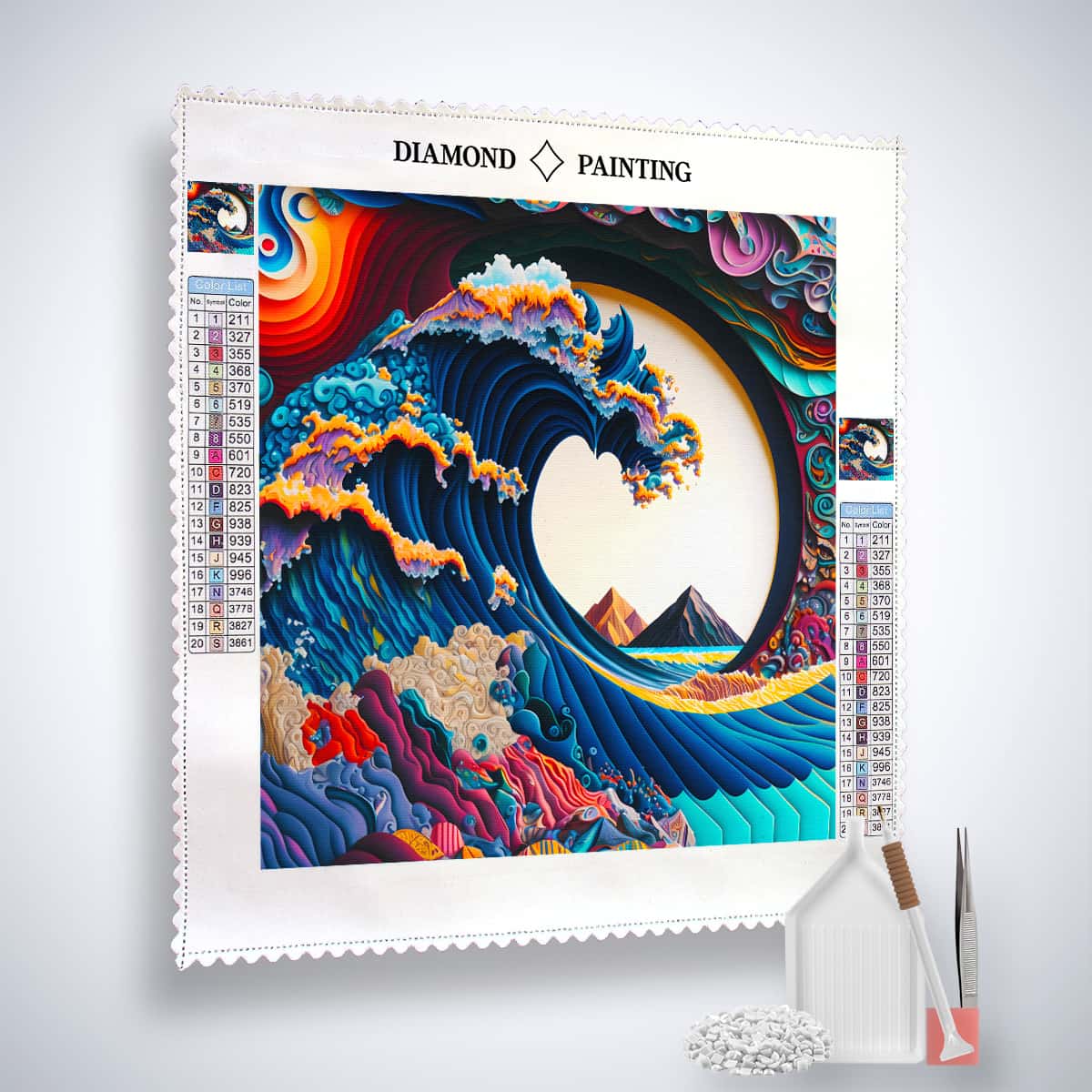 Wave Paperart — Diamond Painting Kit, product view 2