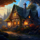 Mystic house — Diamond Painting Kit design