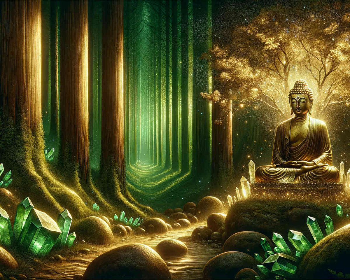 Buddha in the Forest — Diamond Painting Kit design