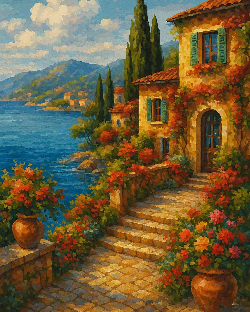 Summer Dreams by the Mediterranean — Diamond Painting Kit design