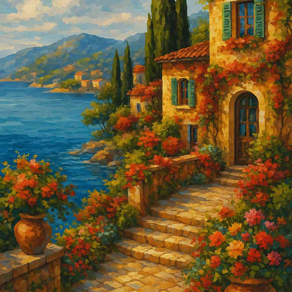 Summer Dreams by the Mediterranean — Diamond Painting Kit design