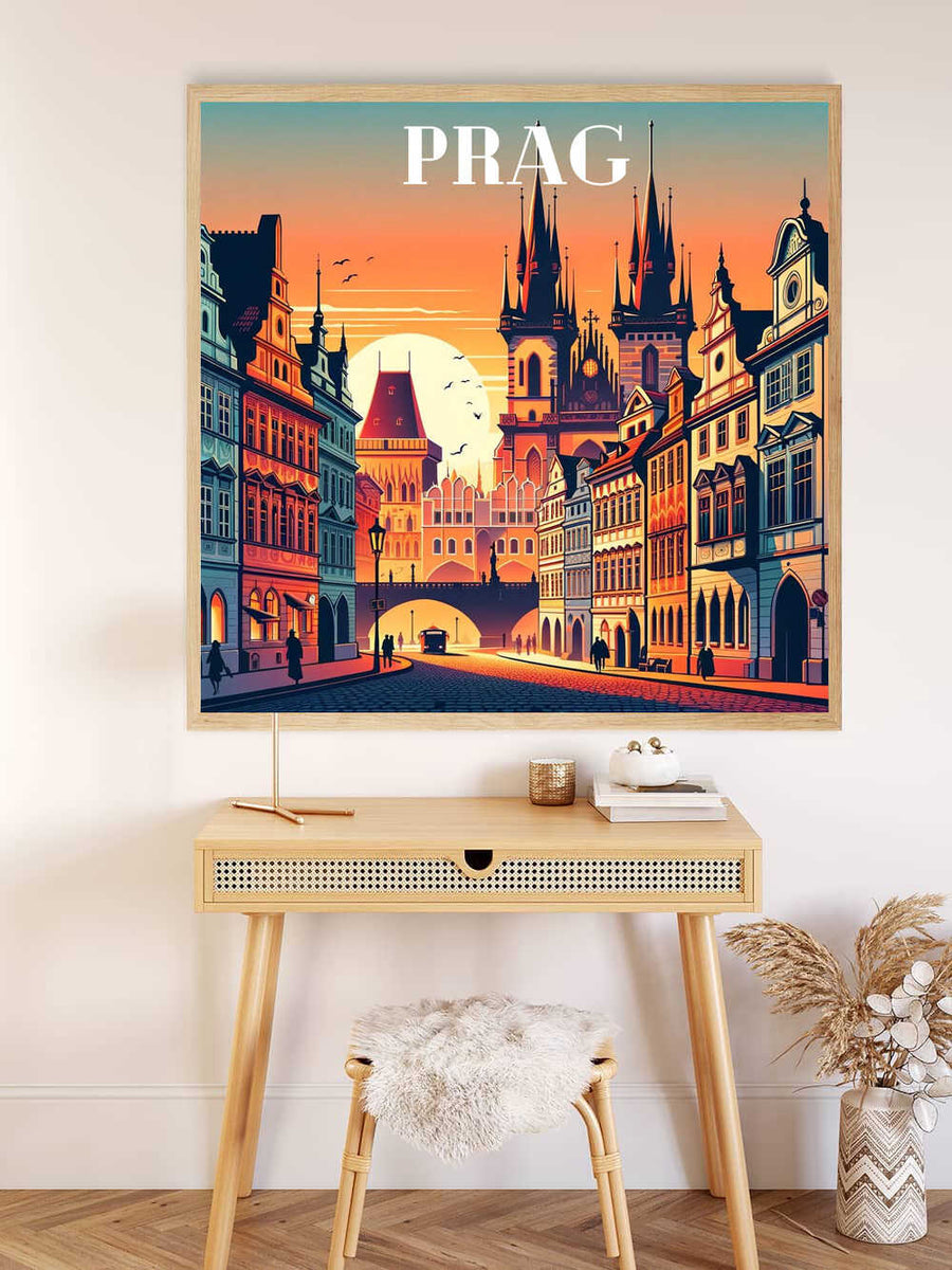 Dusk in Prague — Diamond Painting Kit, product view 2