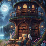 The Enchanted Reading Retreat — Diamond Painting Kit design