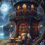 The Enchanted Reading Retreat — Diamond Painting Kit design