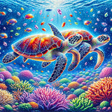 Turtle Love — Diamond Painting Kit design