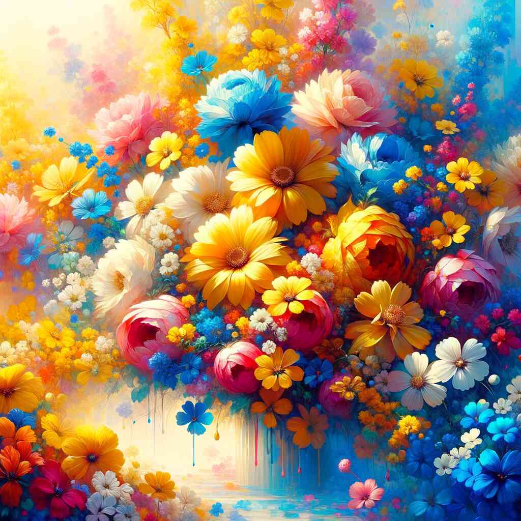 Bouquet of summer flowers — Diamond Painting Kit design