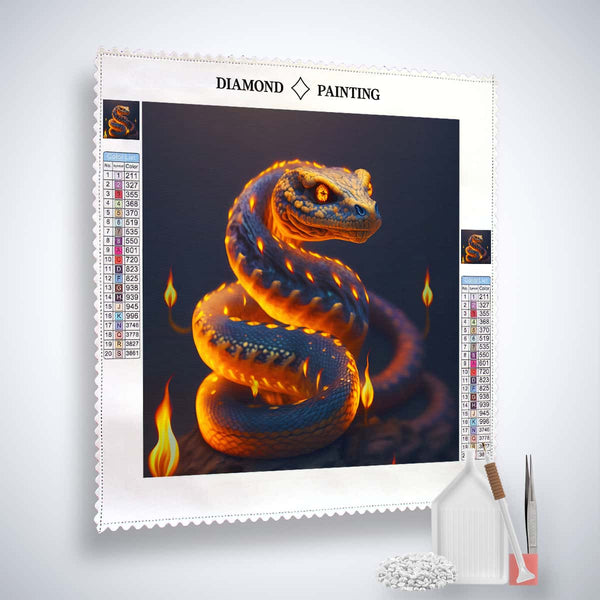 Snake Orange — AB Diamond Painting Kit, product view 2
