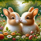 Bunny Siblings — Diamond Painting Kit design