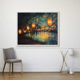 Lanterns in the Twilight — Diamond Painting Kit, product view 2
