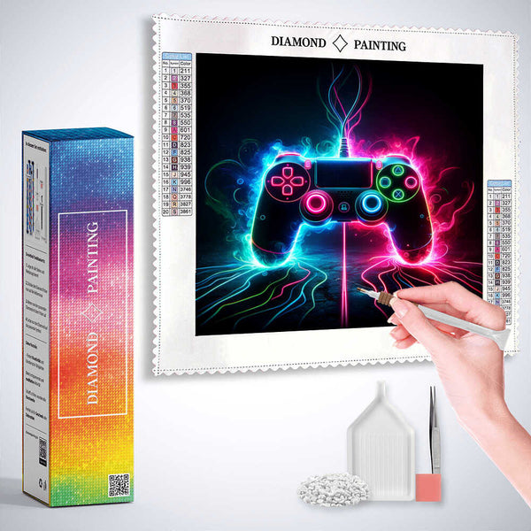 Neon Gaming Visions — Diamond Painting Kit, product view 3