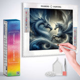 Dragon and Unicorn — Diamond Painting Kit, product view 3