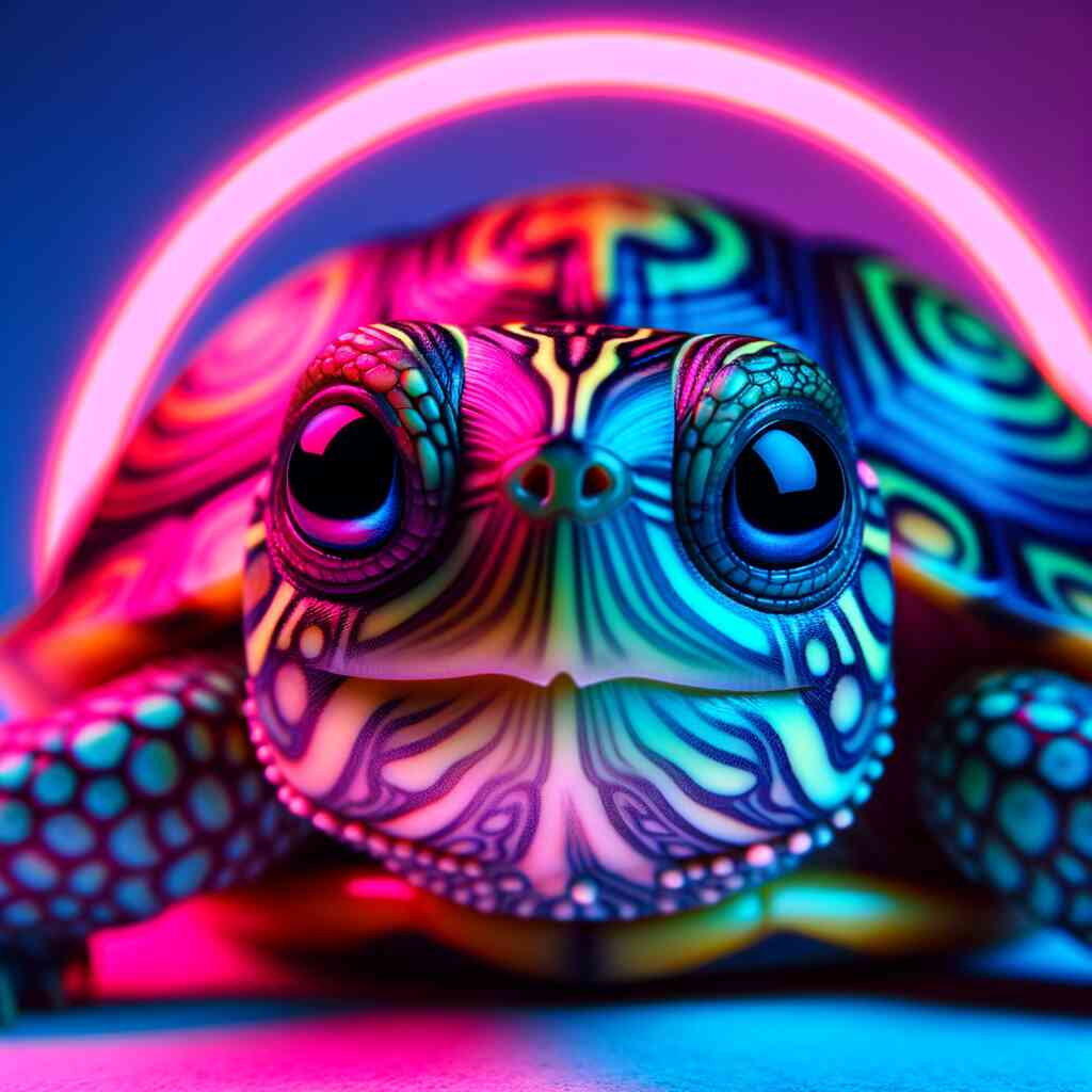 Turtle in Dream Colors — Diamond Painting Kit design