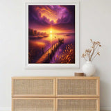 Sunset at the lake — Diamond Painting Kit, product view 2