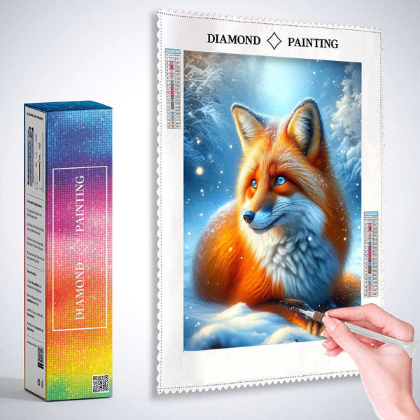 Fox in the snow (DP-0324) — Diamond Painting Kit, product view 3
